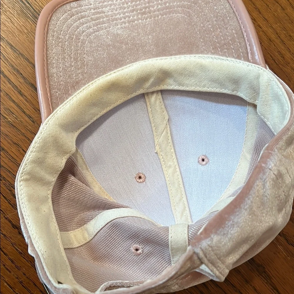 Free People Pink Velvet Women's Cap Adjustable Buckle